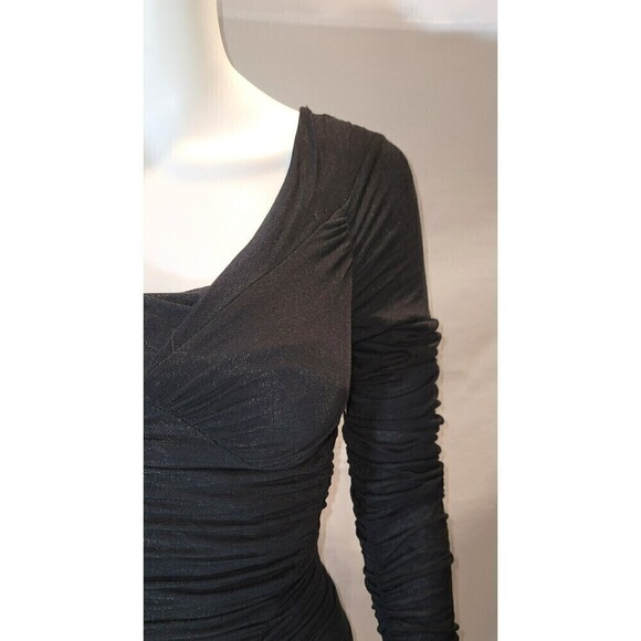 NWT Bardot Rauched Black Boudoir Bodycon Dress - Size S - Picture 6 of 8